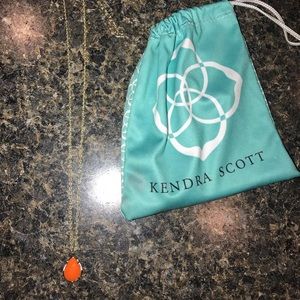 KENDRA SCOTT orange teardrop necklace PRICE FIRM